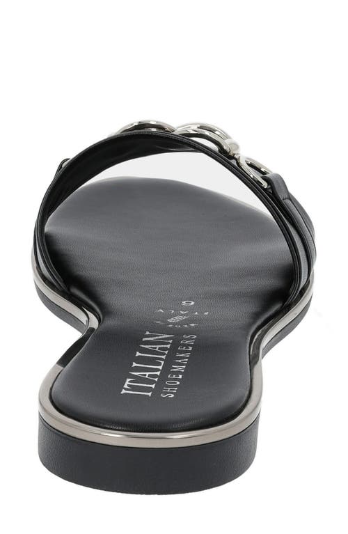 Italian Shoemakers Monik Chain Flat Slide Sandal