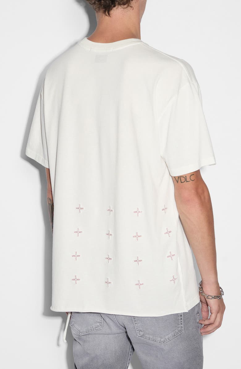Ksubi Stitch Up Biggie Vintage White T-Shirt, Alternate, color, 