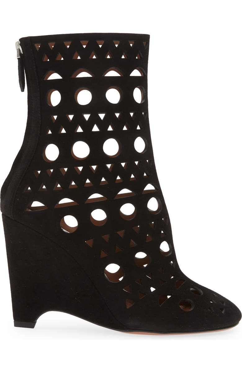 Alaïa Vienne Wedge Bootie, Alternate, color,