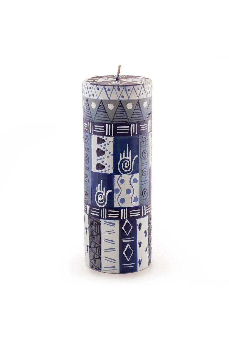Hamsa Painted Pillar Candle, Main, color, Hamsa - 3x8"