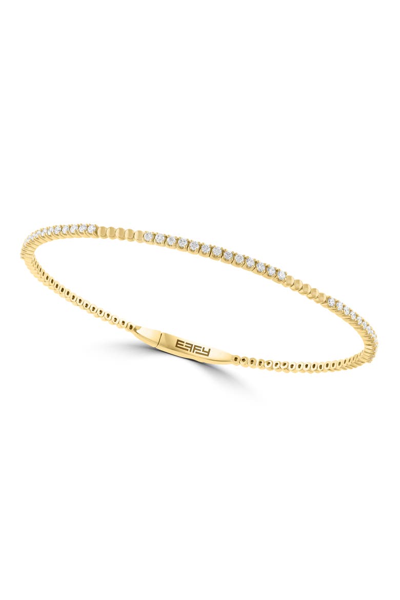 14K Gold Plated Sterling Silver Lab Grown Diamond Bracelet, Main, color, GOLD