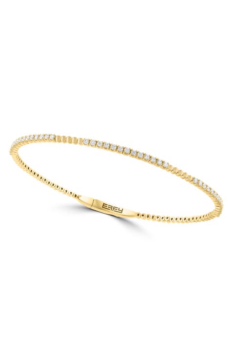 14K Gold Plated Sterling Silver Lab Grown Diamond Bracelet