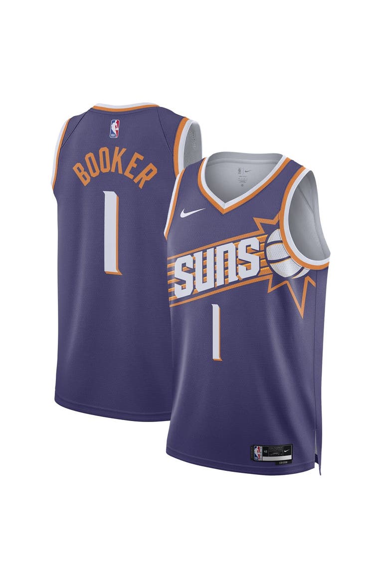 Unisex Nike Devin Booker Purple Phoenix Suns Swingman Jersey - Icon Edition, Main, color, Purple
