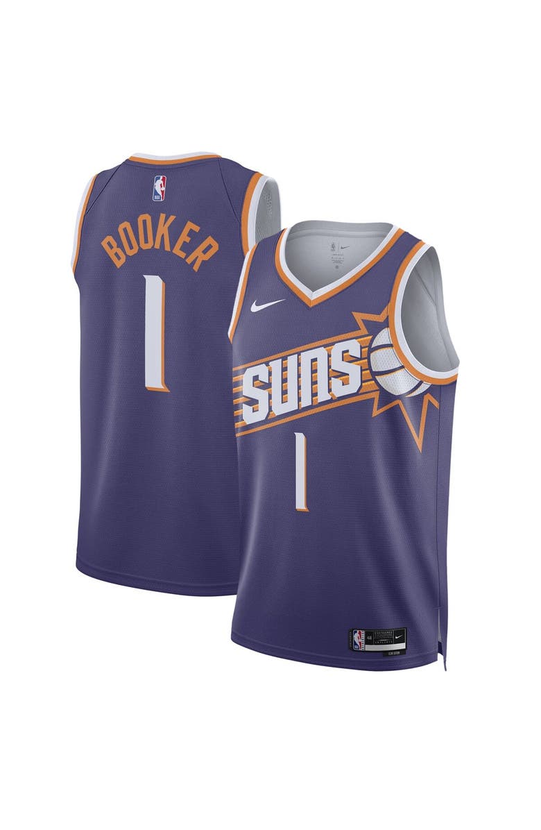 Nike Unisex Nike Devin Booker Purple Phoenix Suns Swingman Jersey - Icon Edition, Main, color, Purple