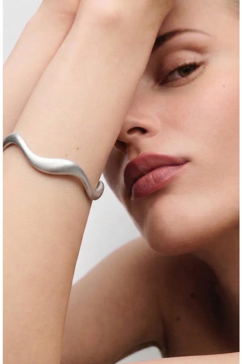 Magma Cuff in Silver, Alternate, color, Silver