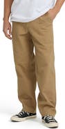 Billabong Stamped Garage Relaxed Straight Leg Patch Pocket Canvas Pants