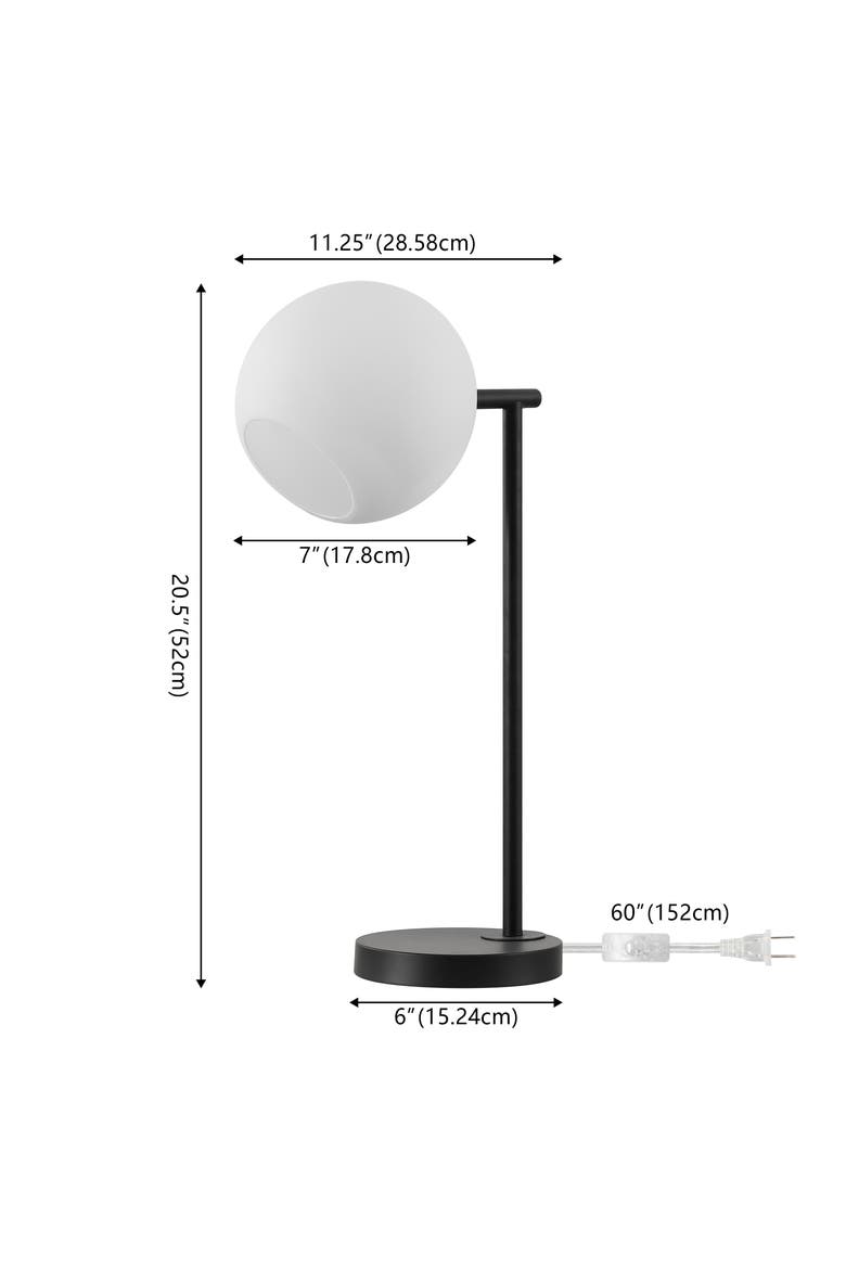 Charles Contemporary Modern Metal/Marble LED Table Lamp, Alternate, color, Black