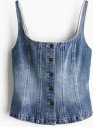 H&M Button-front Denim Top