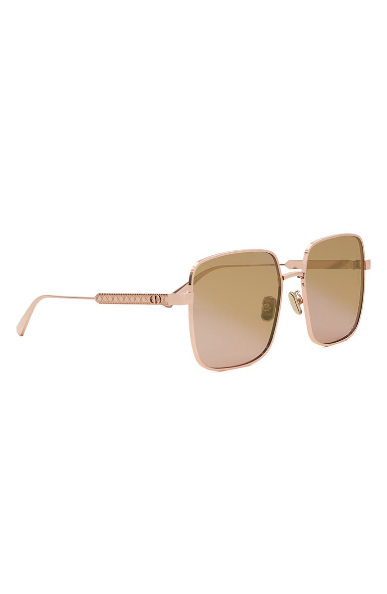 DIOR 'DiorCannage S1U 59mm Square Sunglasses, Alternate, color, Shiny Rose Gold / Roviex