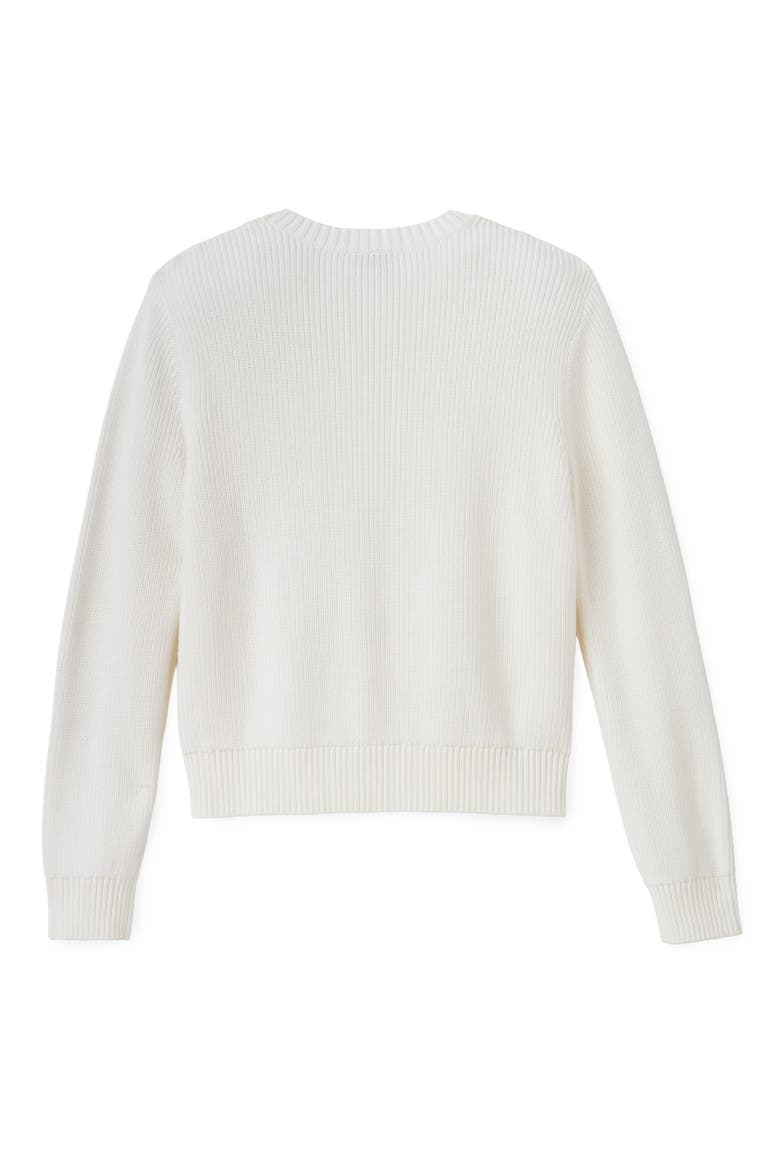 Collins Cotton Sweater, Alternate, color, Bright White
