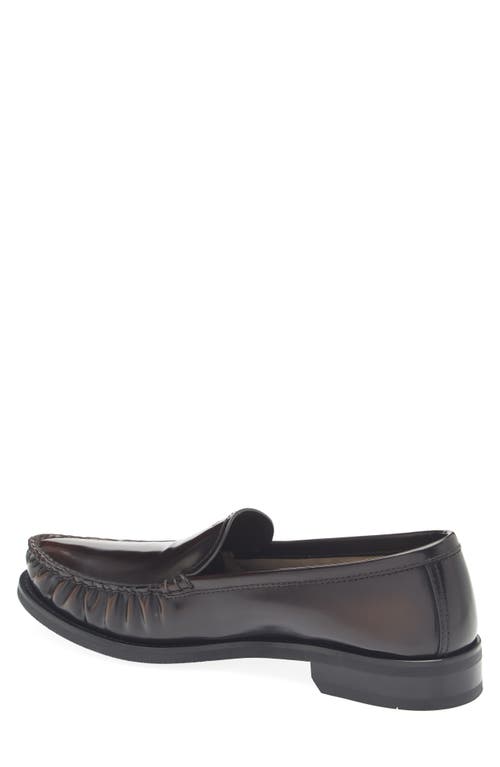 Prada Ruched Apron Toe Loafer In Brown