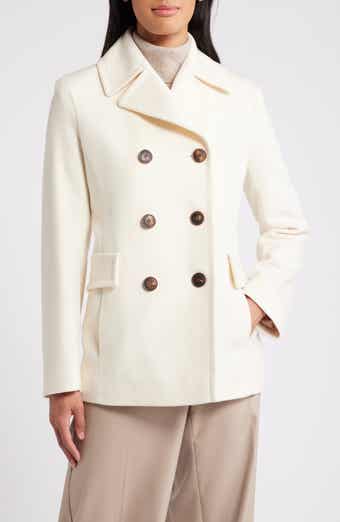 Fleurette double breasted wool coat shop