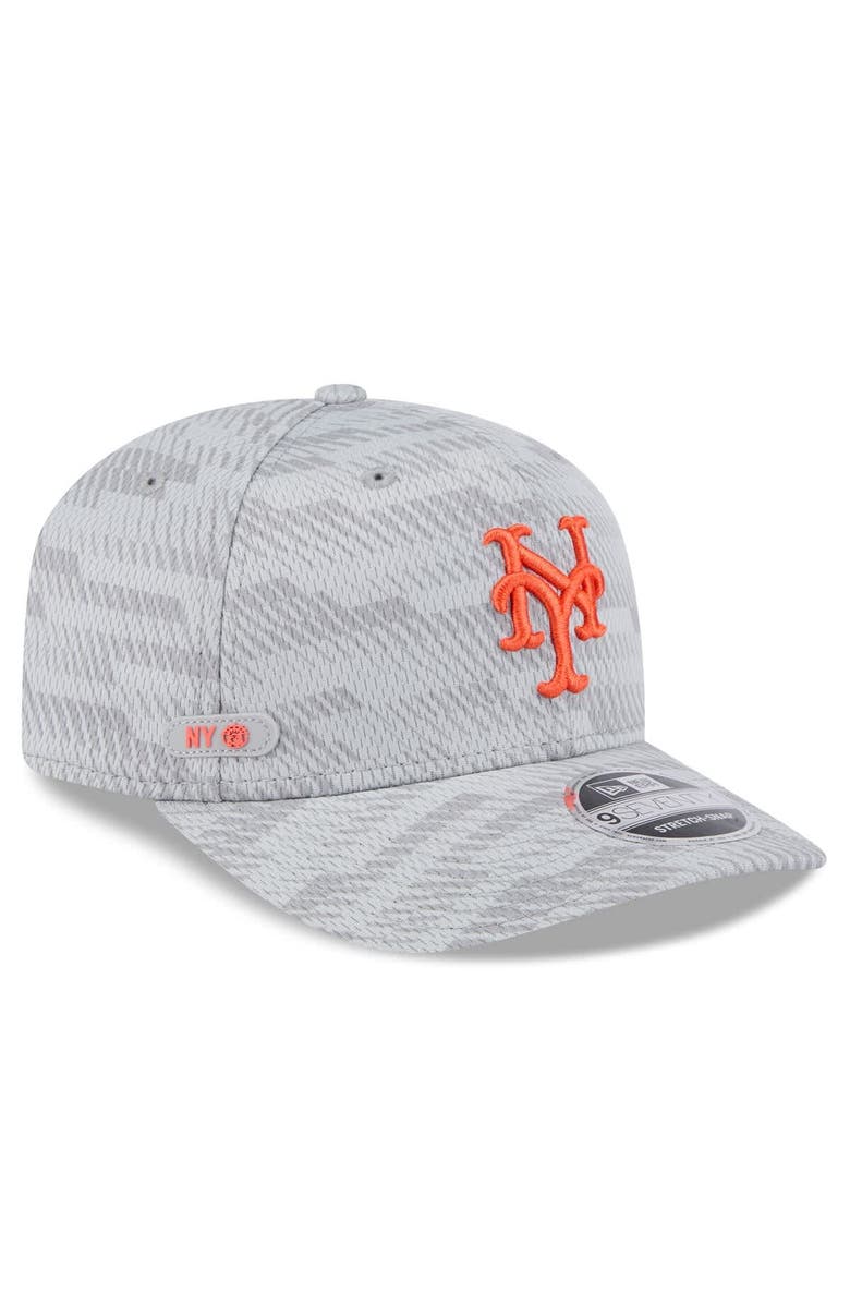 New Era Men's New Era Gray New York Mets 2025 MLB Clubhouse 9SEVENTY Stretch-Snap Hat, Main, color, 