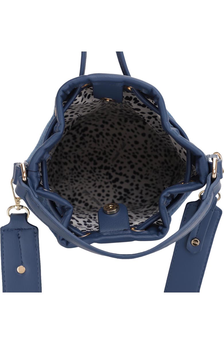 Mali + Lili Ella Denim & Vegan Leather Bucket Bag, Alternate, color,