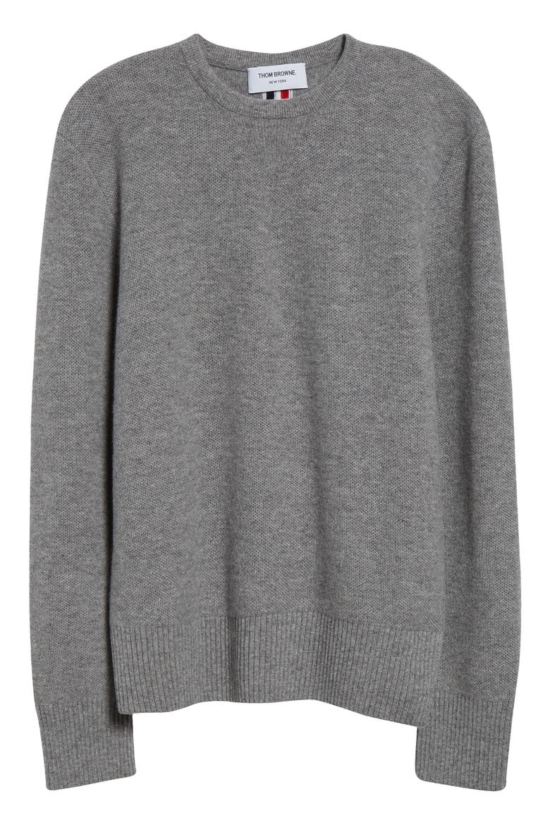 Washed Wool Piqué Sweater, Main, color, LIGHT GREY