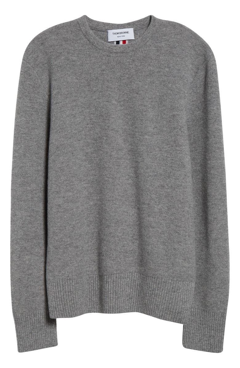 Thom Browne Washed Wool Piqué Sweater, Main, color, 
