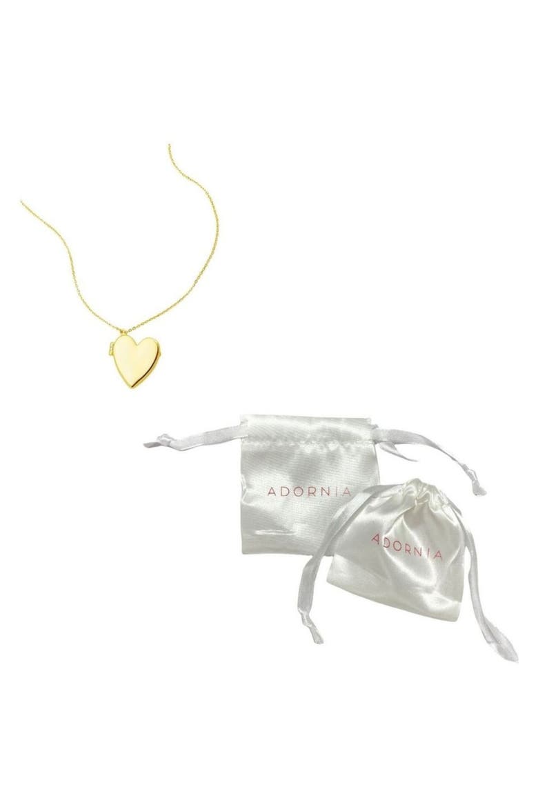 14K Gold Plated Heart Locket Pendant Necklace, Alternate, color, YELLOW