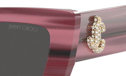 Jimmy Choo 54mm Cat Eye Sunglasses In Brown