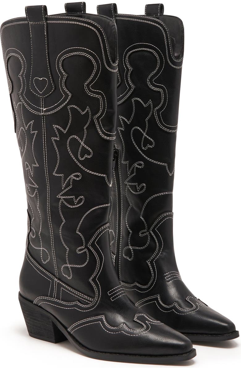 Therapy Australia Malvin Western Boot, Main, color, Black Smooth Pu