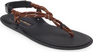 Miu Miu Riviere Cord & Leather Sandal