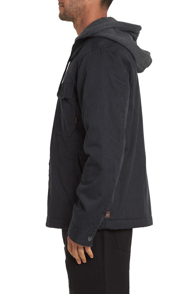 Billabong Barlow Hooded Twill Jacket, Alternate, color, 