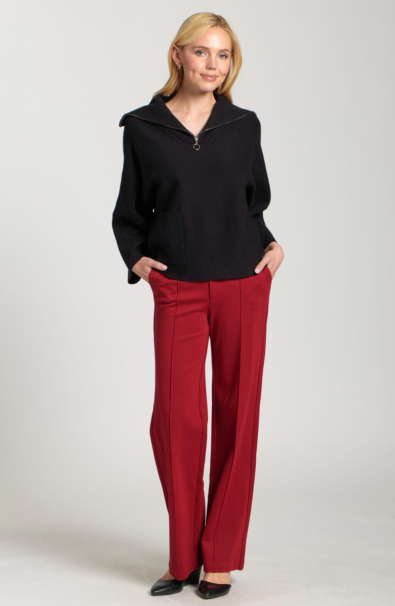 APNY Half-Zip Pullover, Alternate, color, Black