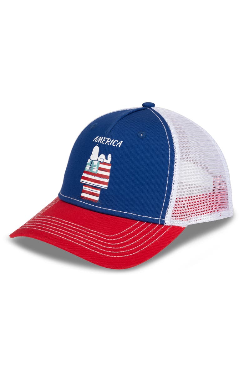 H3 Sportgear Peanuts Americana Trucker Hat, Alternate, color,