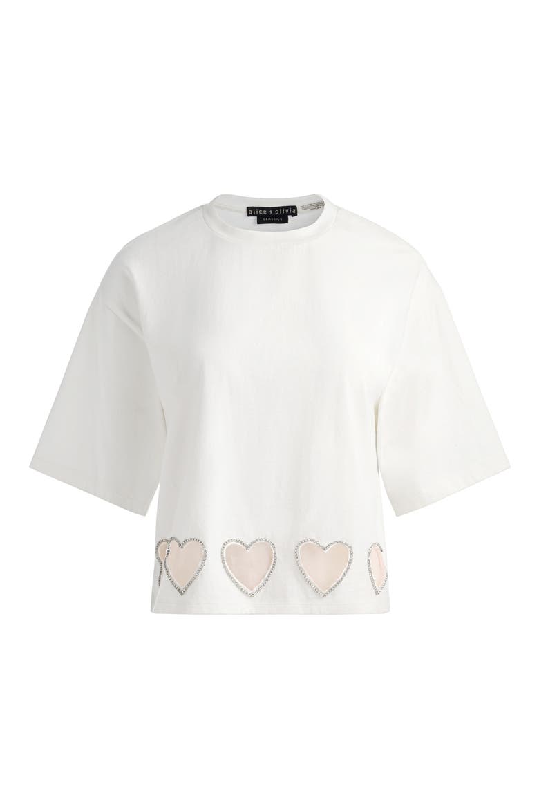 Evan Heart Cutout Oversized Crop Top, Alternate, color, OFF WHITE