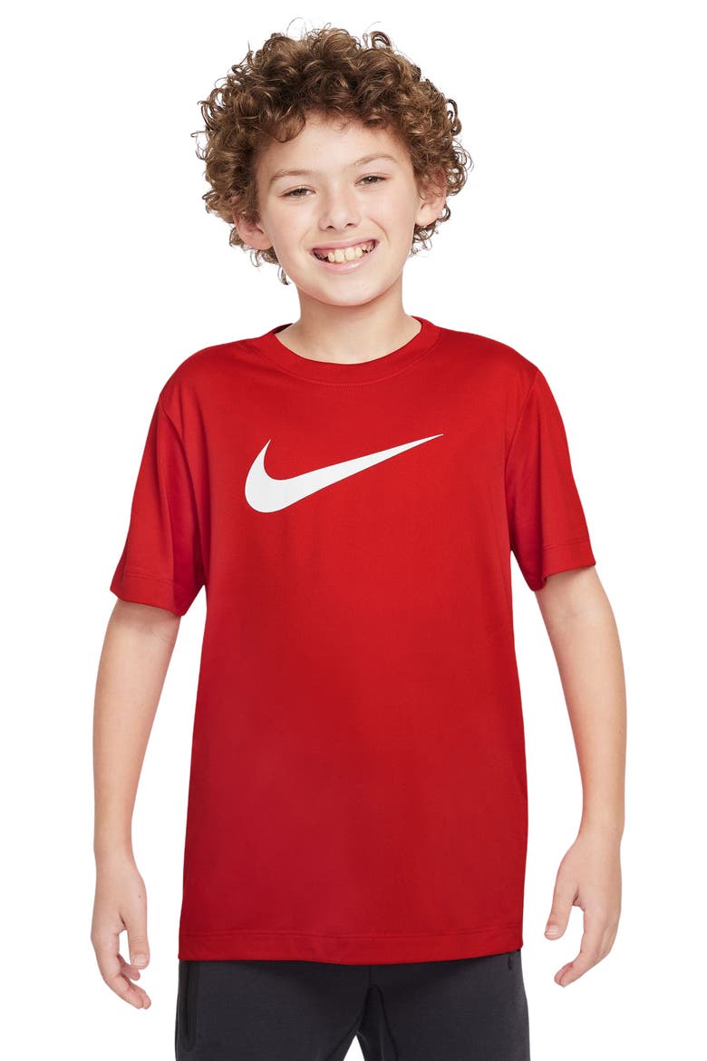 Kids' Legend Dri-FIT Graphic T-Shirt, Main, color, UNIVERSITY RED
