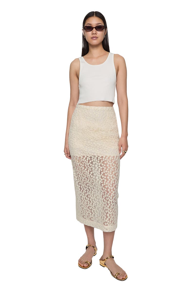 Rebecca Minkoff Jaci Lace Midi Skirt, Alternate, color, Whisper