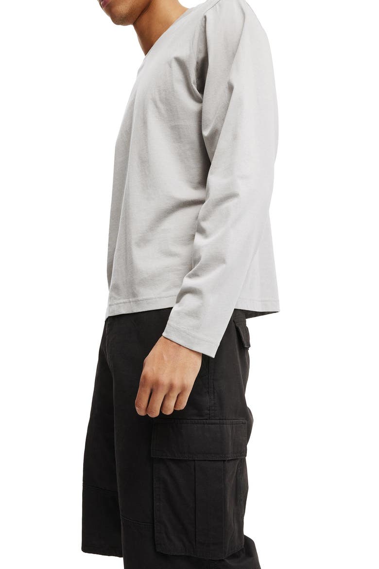 Men's Cropped Fit Long Sleeve, Alternate, color, Overcast Grey