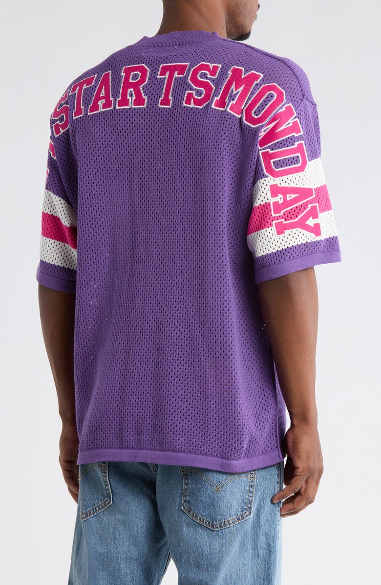 DIET STARTS MONDAY Mesh Knit Jersey, Alternate, color, Purple