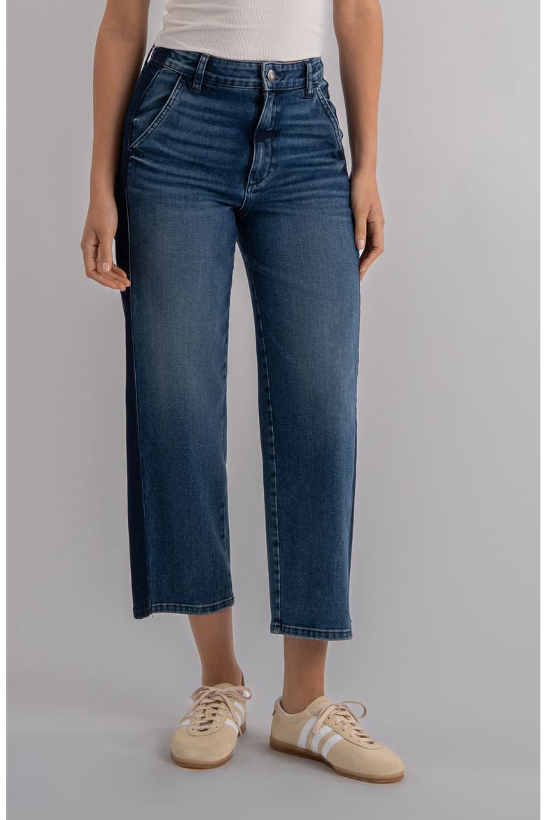 Ashton High Waist Crop Barrel Jeans, Main, color, POWER