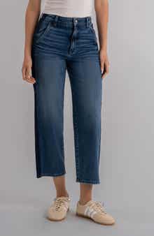 KUT from the Kloth Ashton High Waist Crop Barrel Jeans