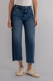 KUT from the Kloth Ashton High Waist Crop Barrel Jeans