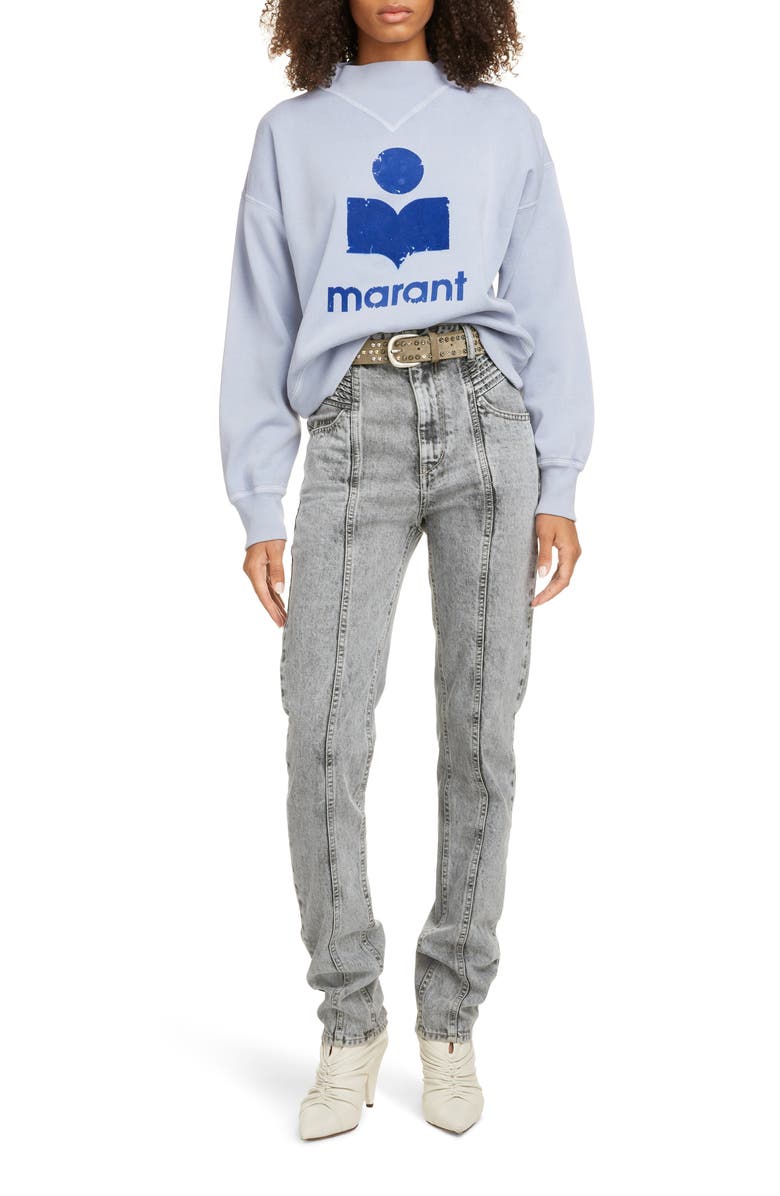 Isabel Marant Étoile Moby Logo Sweatshirt, Alternate, color, 