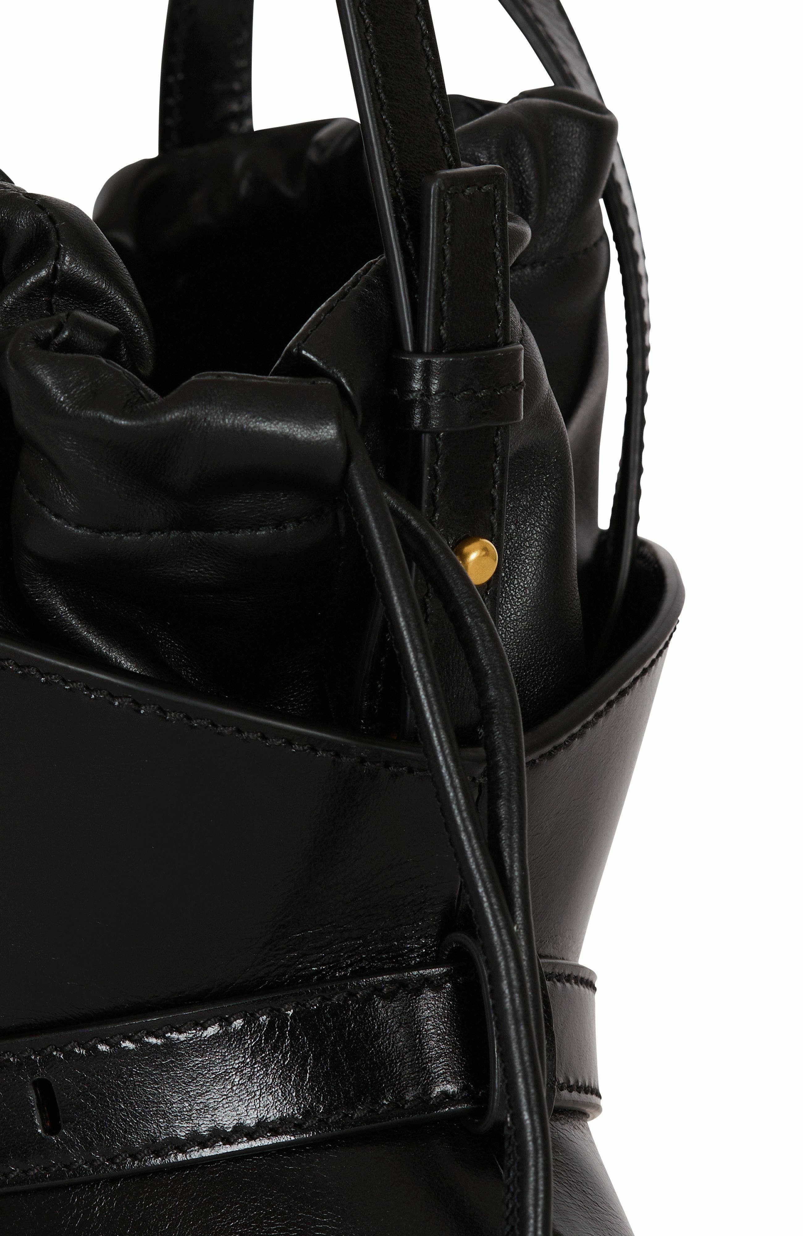 Shuffle Mini Bag In Leather, Alternate, color, Black