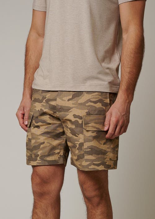 Leisure Lab Ripstop Cargo Camo Shorts In Sahara