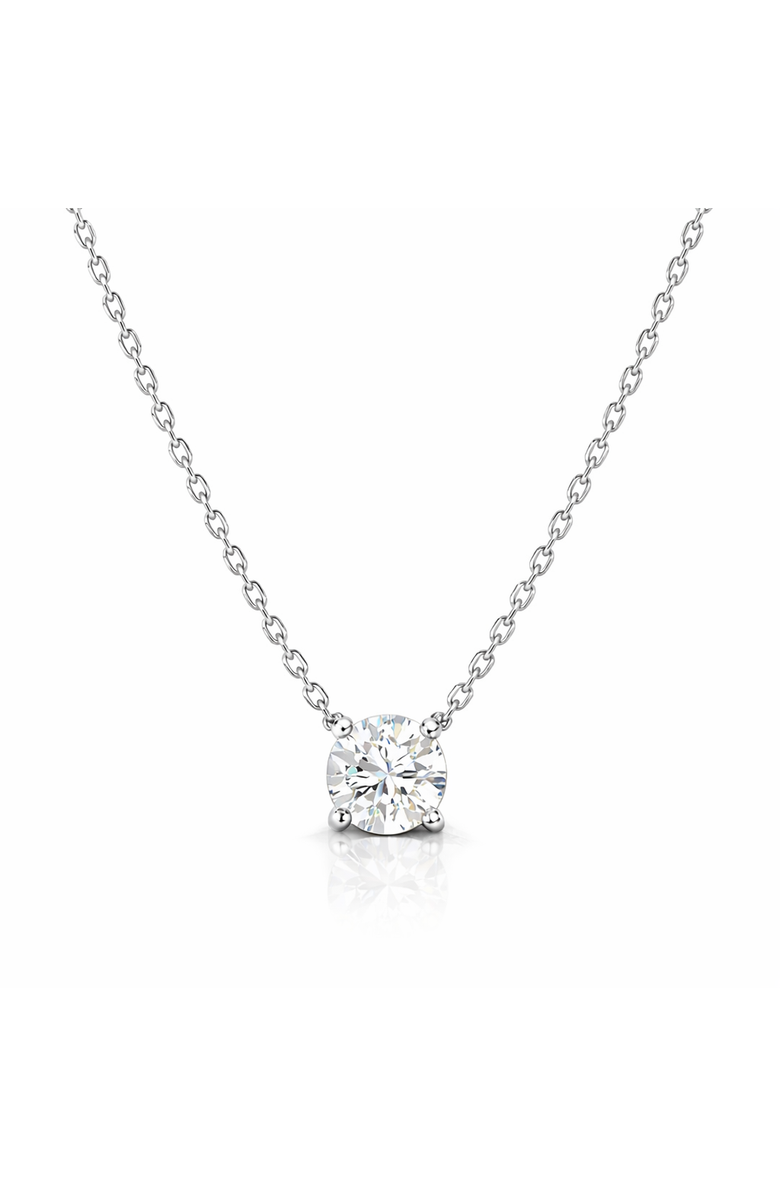 Balacia Diamond Solitaire Necklace, Main, color, White Gold