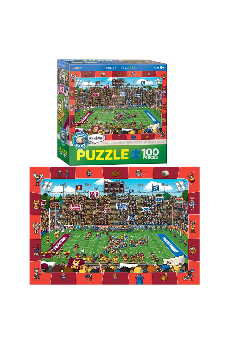 Spot & Find Football Puzzle, 100 Pieces, Alternate, color, Multicolored