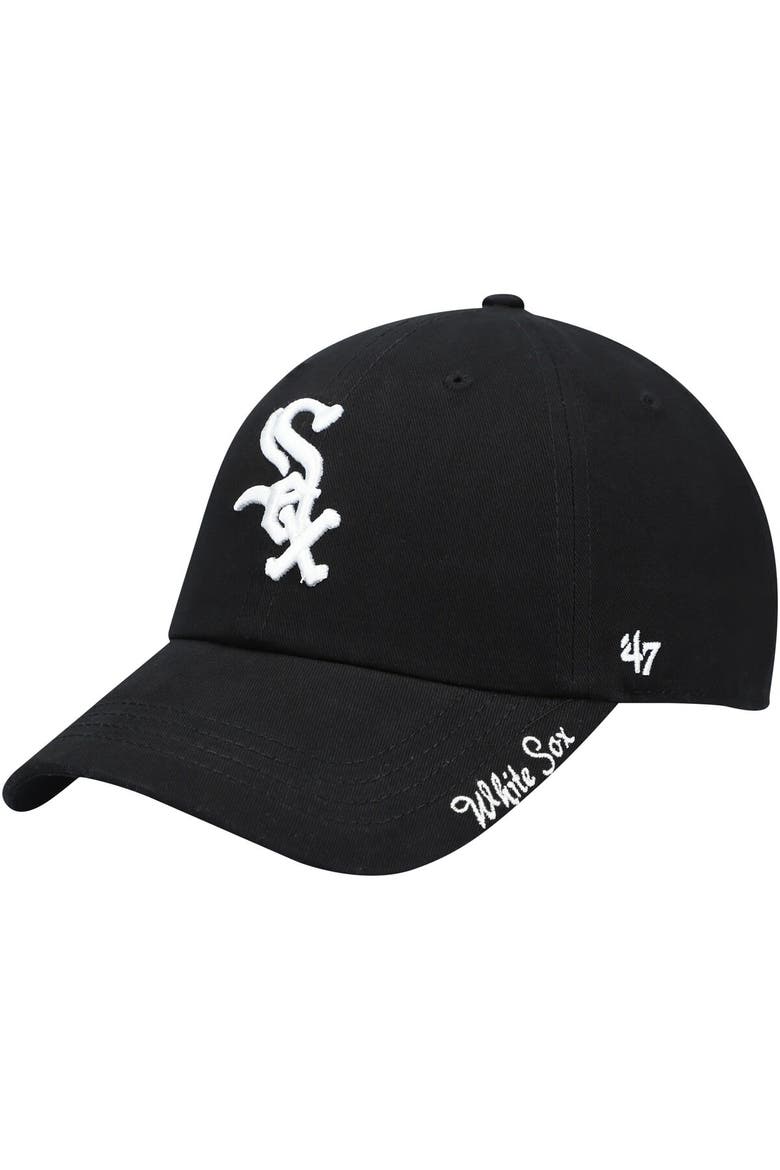 Women's '47 Black Chicago White Sox Team Miata Clean Up Adjustable Hat, Main, color, Black