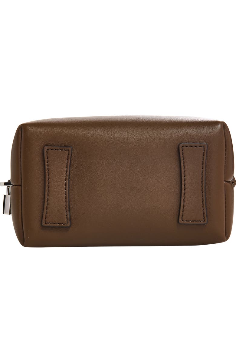 Max Mara Bowler Leather Bag, Alternate, color, Dark Brown