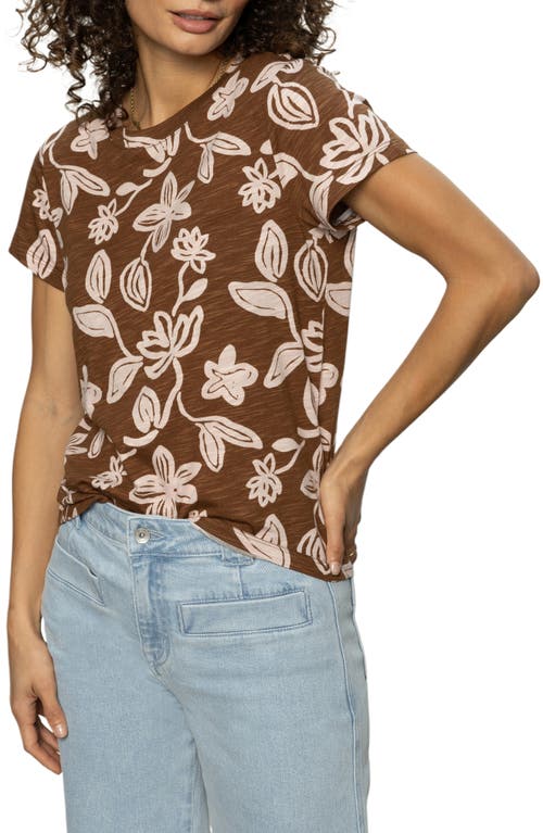 Sanctuary The Perfect Geo Print Cotton Blend Knit Top In Earth Ivy