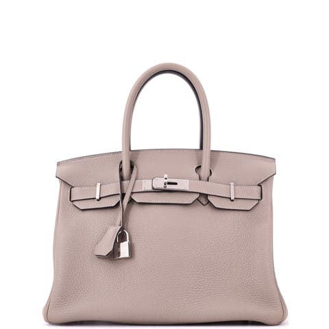 Birkin Handbag Grey Togo with Palladium Hardware 30