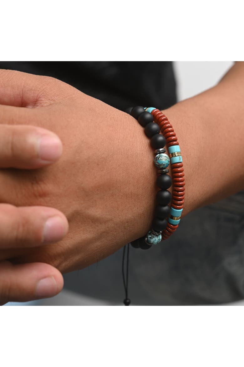 Wear Blue Men's Emperor Stone Bracelet, Alternate, color, Black