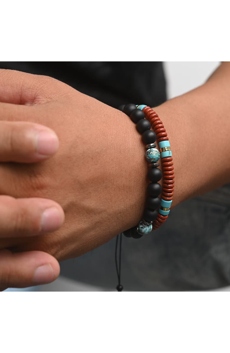 Starfish Project Wear Blue Men's Emperor Stone Bracelet, Alternate, color, Black