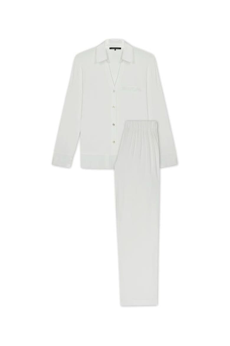 Ella Soft Viscose Pyjama Set, Alternate, color, White