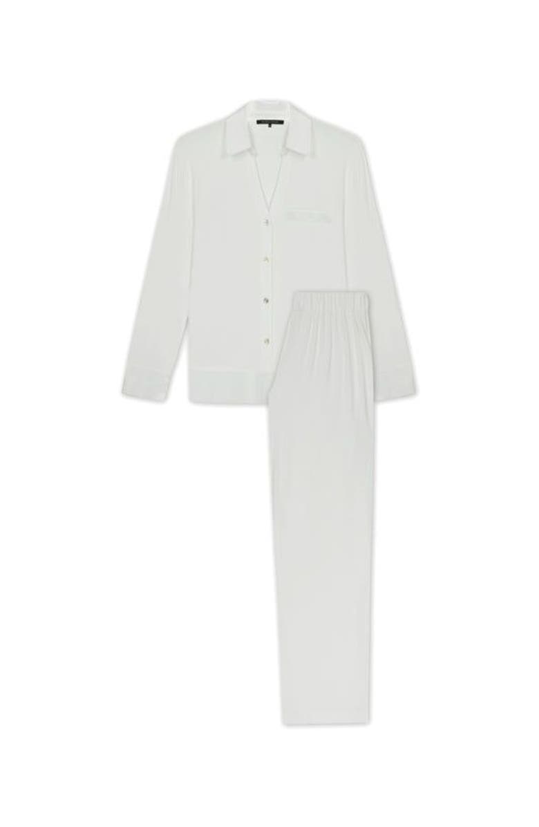 House Of Silk Ella Soft Viscose Pyjama Set, Alternate, color, White