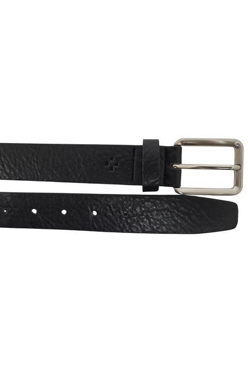 Vince Camuto Tumbled Leather Belt In Black