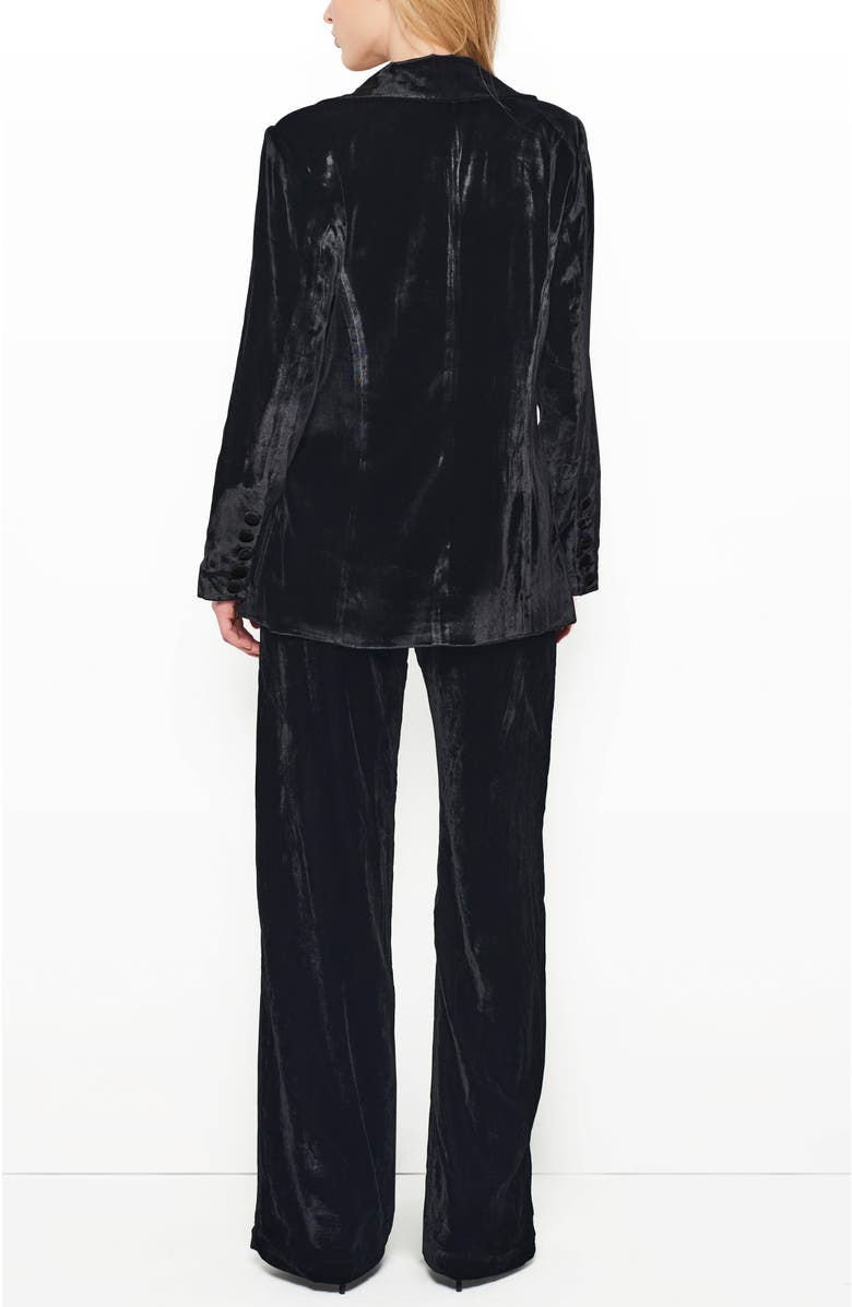 AS by DF Fiona Velvet Straight Leg Trouser, Alternate, color, Black
